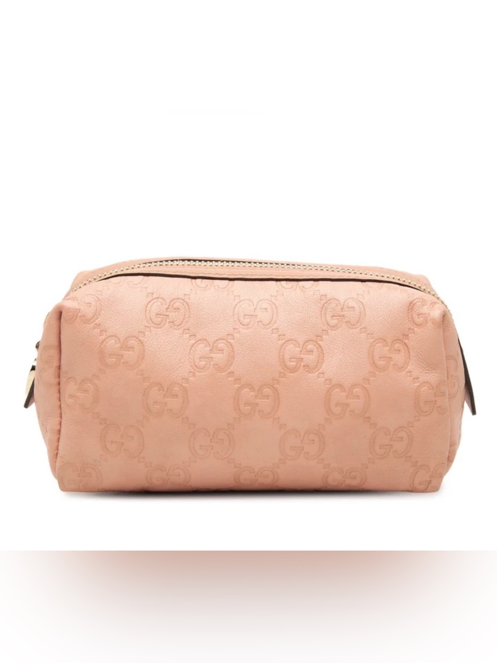 Gucci Blush Embossed Leather Cosmetic Pouch